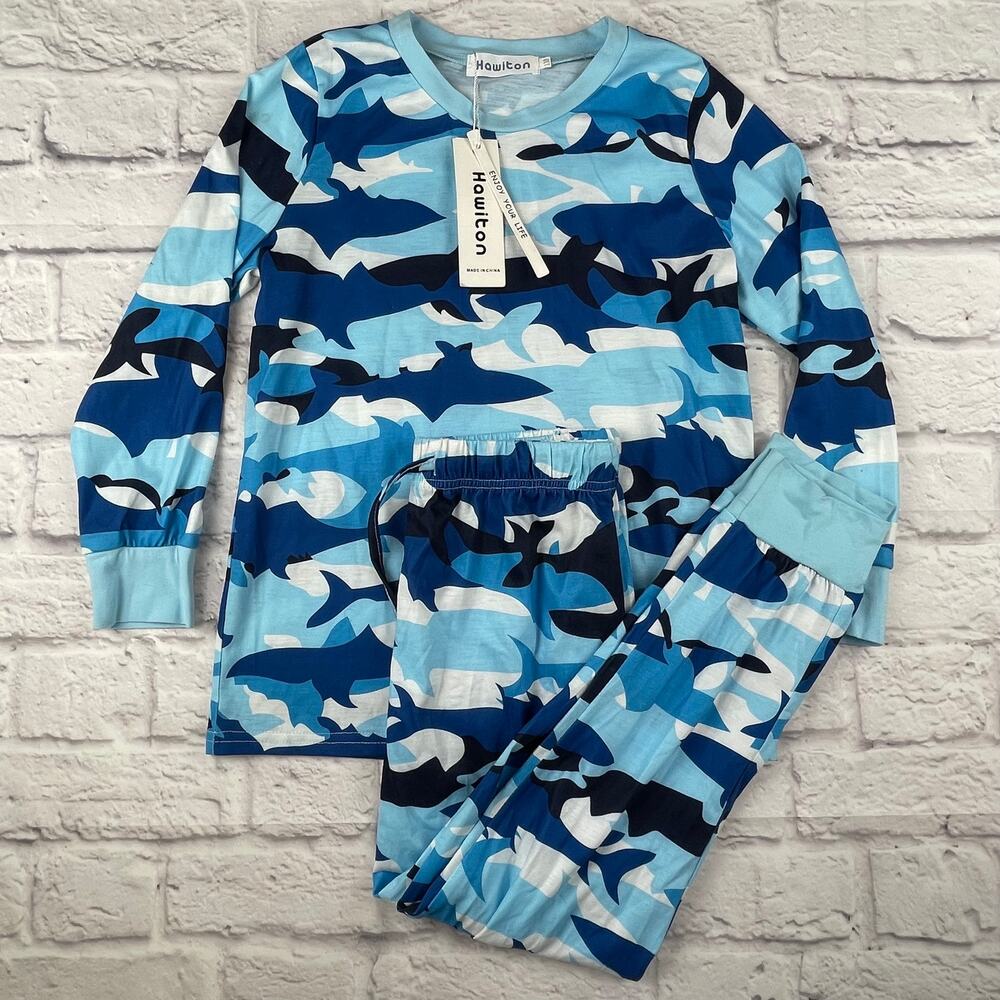 K2-1002 Boys Long Sleeve Sleepwear 2-Piece sz 130 (8-10yrs)